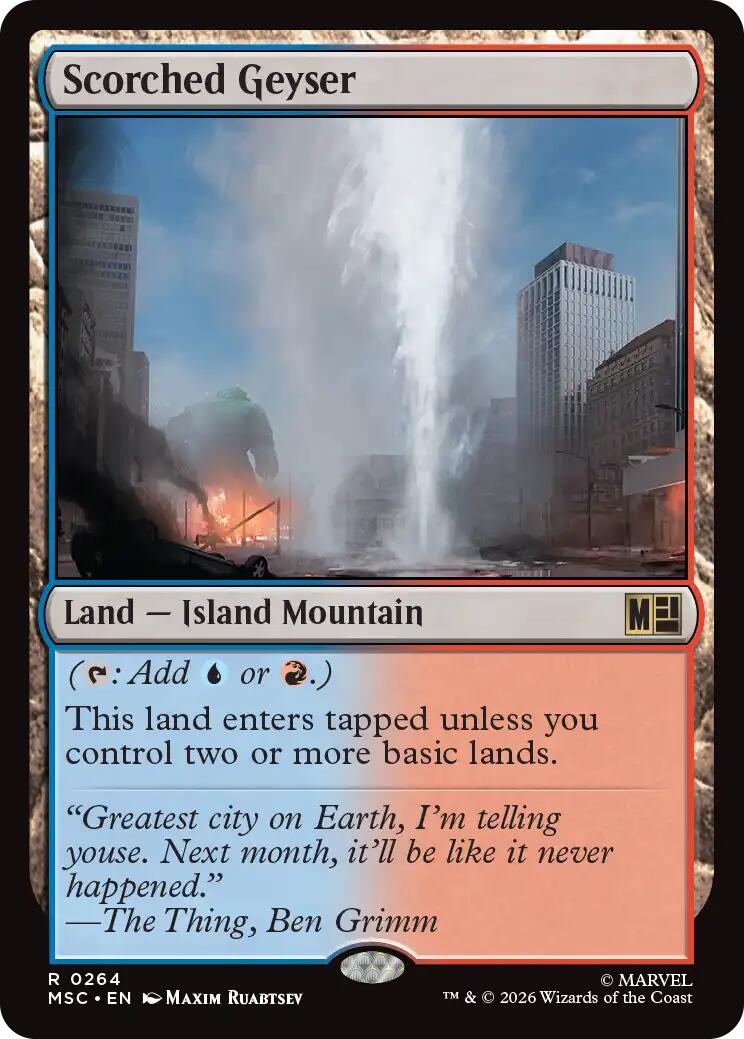 Scorched Geyser (Surge Foil) [Marvel Super Heroes Commander] | Chromatic Games