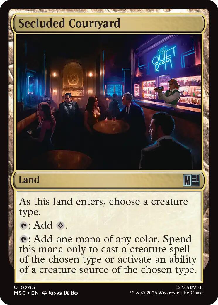 Secluded Courtyard (Surge Foil) [Marvel Super Heroes Commander] | Chromatic Games
