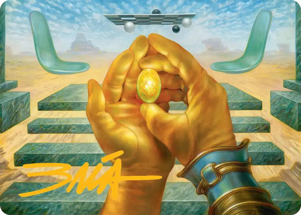 The Mind Stone Art Card (Gold-Stamped Signature) [Marvel Super Heroes Art Series] | Chromatic Games