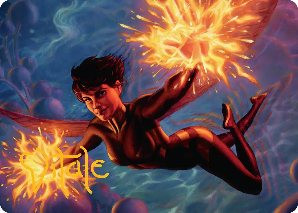 The Wasp, Winsome Avenger Art Card (Gold-Stamped Signature) [Marvel Super Heroes Art Series] | Chromatic Games