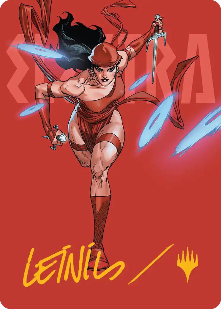 Elektra, Daughter of the Hand Art Card (Gold-Stamped Signature) [Marvel Super Heroes Art Series] | Chromatic Games
