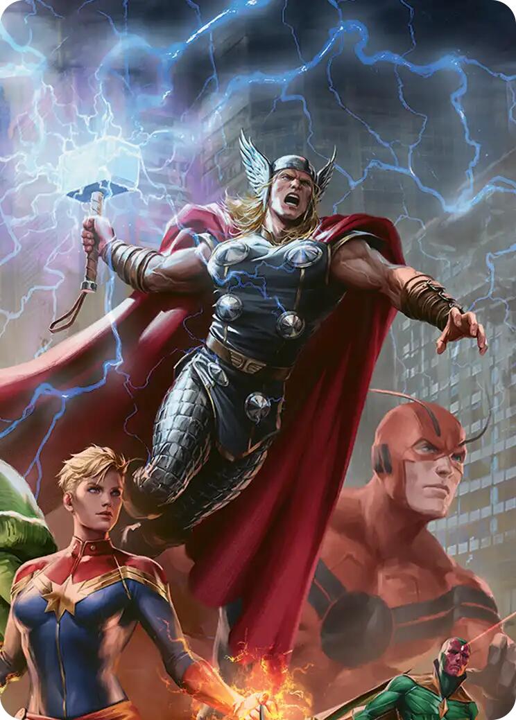Thor, Guardian of Midgard Art Card [Marvel Super Heroes Art Series] | Chromatic Games