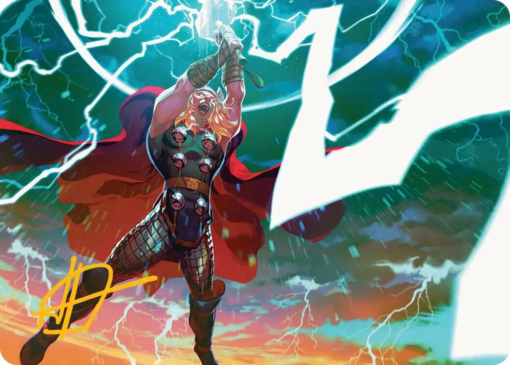 Lightning Strike Art Card (Gold-Stamped Signature) [Marvel Super Heroes Art Series] | Chromatic Games