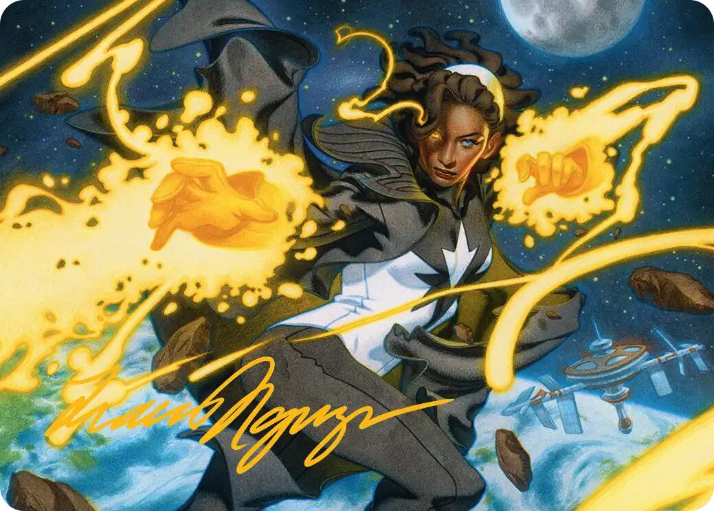 Photon, Mighty Marvel Art Card (Gold-Stamped Signature) [Marvel Super Heroes Art Series] | Chromatic Games