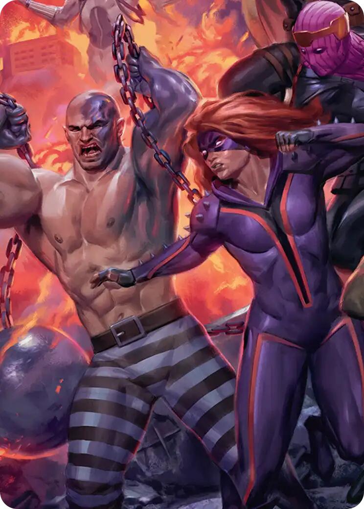 Absorbing Man and Titania Art Card [Marvel Super Heroes Art Series] | Chromatic Games