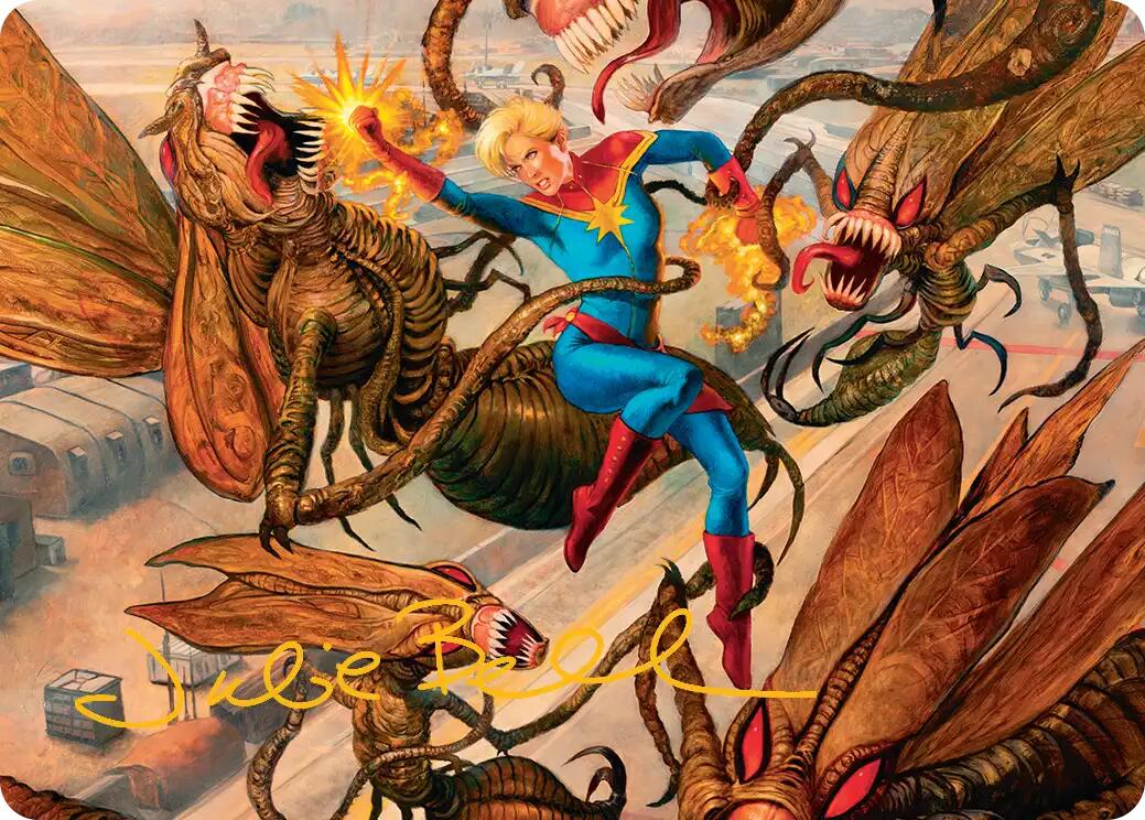 Captain Marvel, Apex Avenger Art Card (Gold-Stamped Signature) [Marvel Super Heroes Art Series] | Chromatic Games