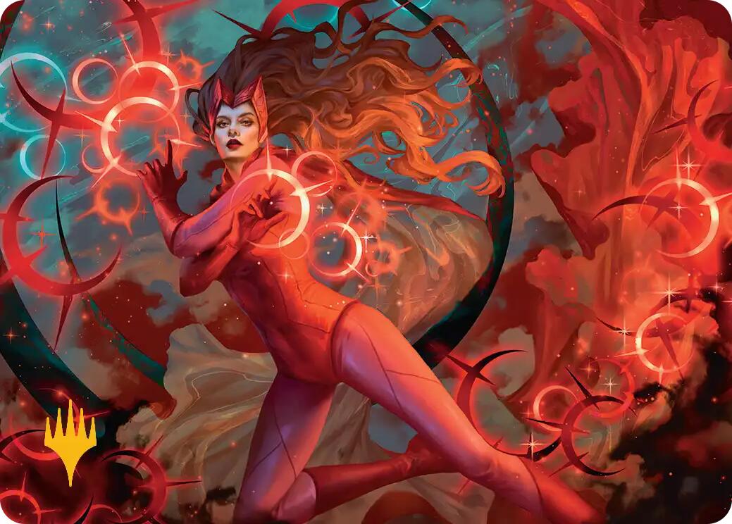 Scarlet Witch, Chaotic Avenger Art Card (Gold-Stamped Planeswalker Symbol) [Marvel Super Heroes Art Series] | Chromatic Games