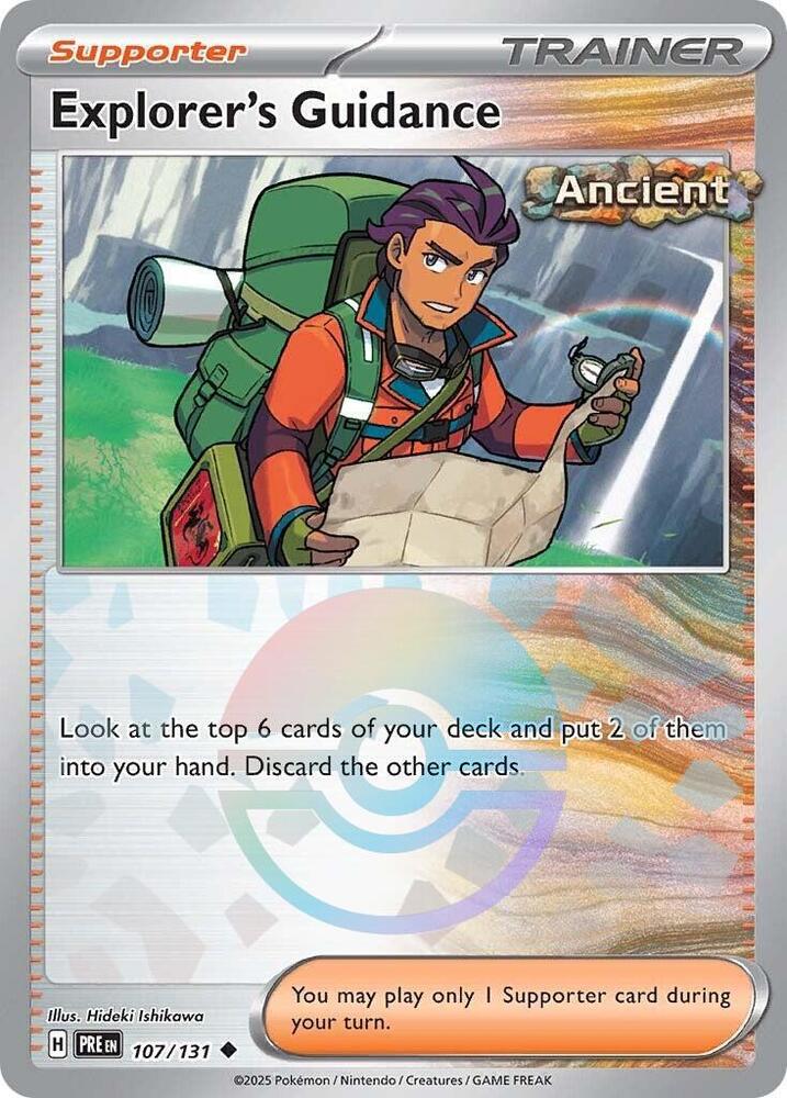 Explorer's Guidance (107/131) (Poke Ball Pattern) [Scarlet & Violet: Prismatic Evolutions] | Chromatic Games