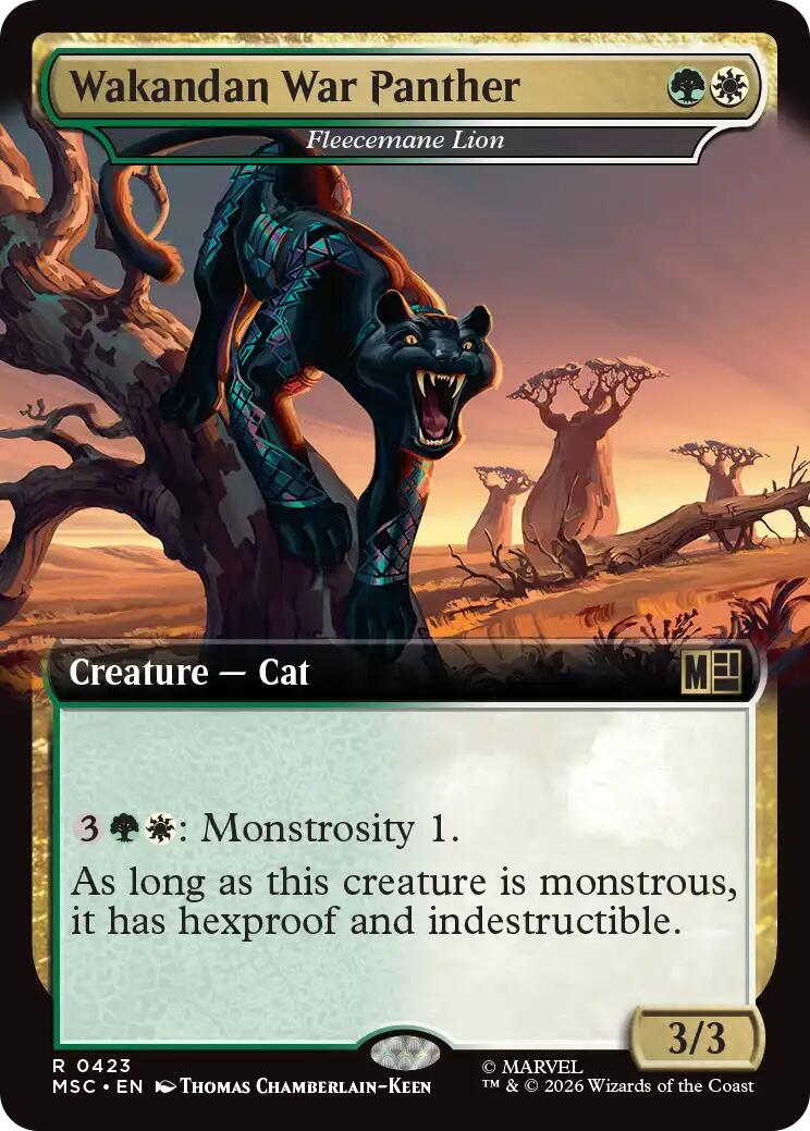 Wakandan War Panther - Fleecemane Lion (Extended Art) [Marvel Super Heroes Commander] | Chromatic Games