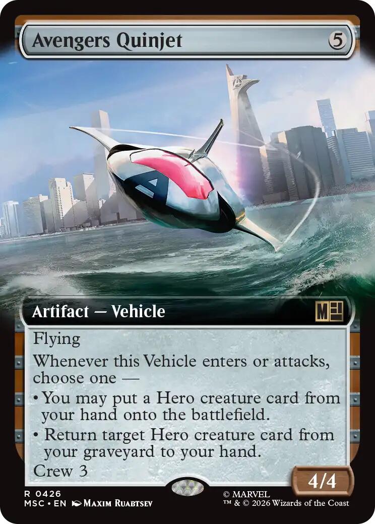 Avengers Quinjet (Extended Art) [Marvel Super Heroes Commander] | Chromatic Games