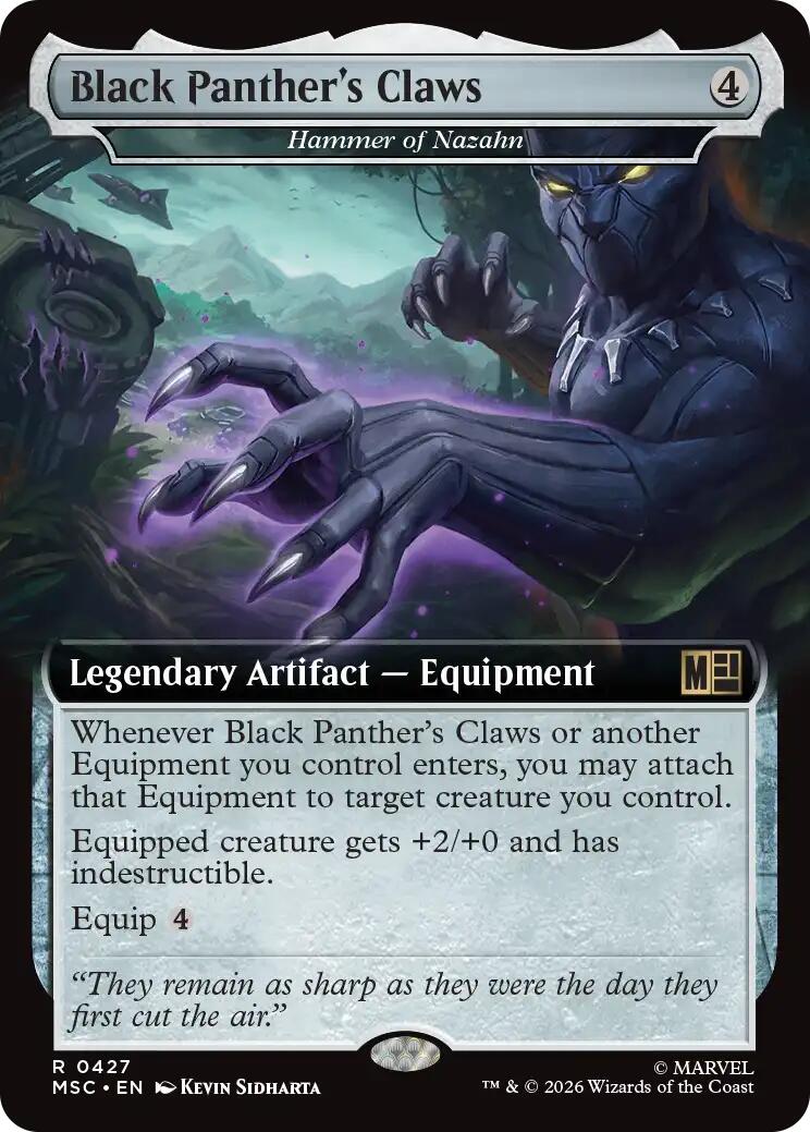 Black Panther's Claws - Hammer of Nazahn (Extended Art) [Marvel Super Heroes Commander] | Chromatic Games