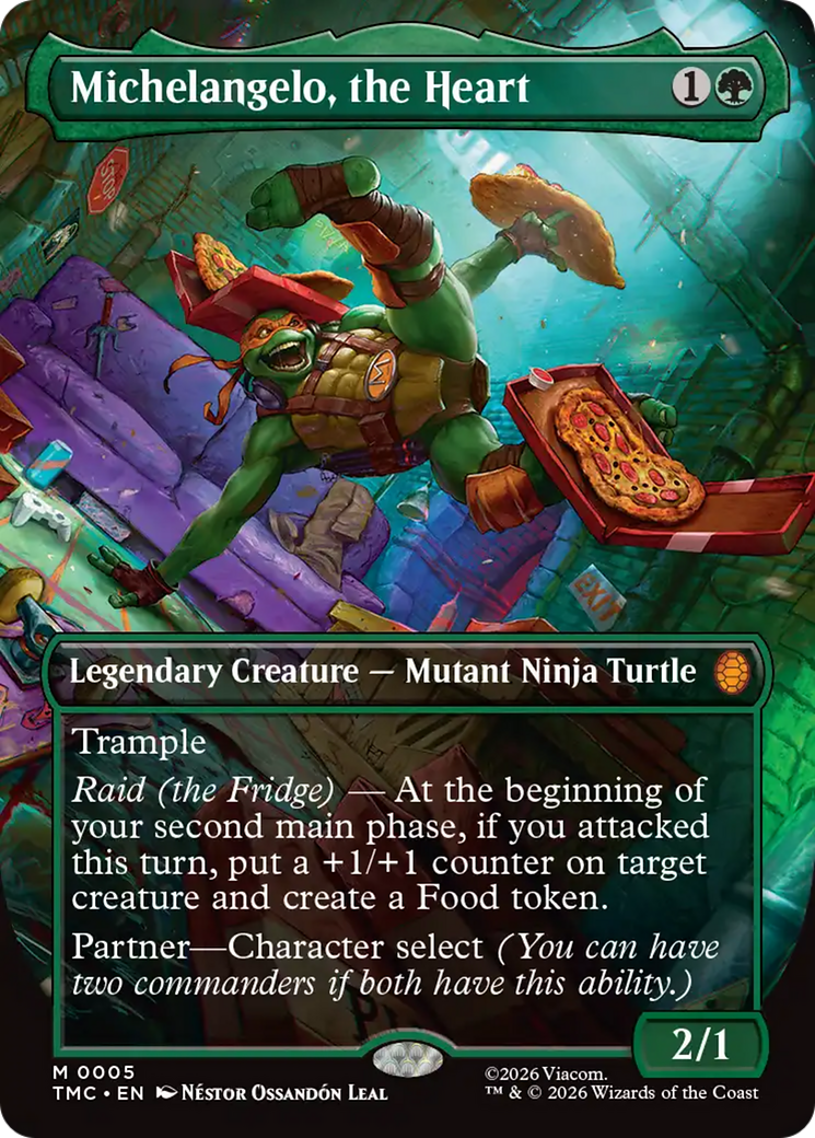 Michelangelo, the Heart (Borderless) [Teenage Mutant Ninja Turtles Commander] | Chromatic Games