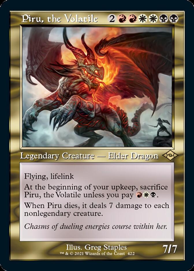 Piru, the Volatile (Retro Foil Etched) [Modern Horizons 2] | Chromatic Games