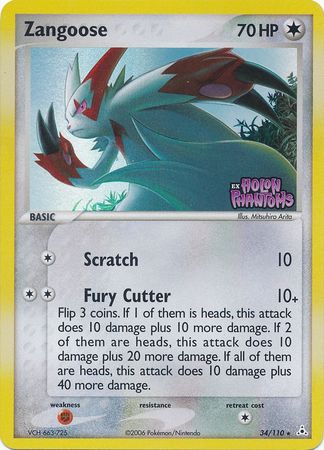 Zangoose (34/110) (Stamped) [EX: Holon Phantoms] | Chromatic Games