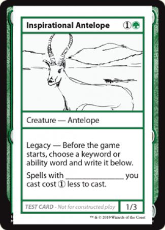 Inspirational Antelope (2021 Edition) [Mystery Booster Playtest Cards] | Chromatic Games