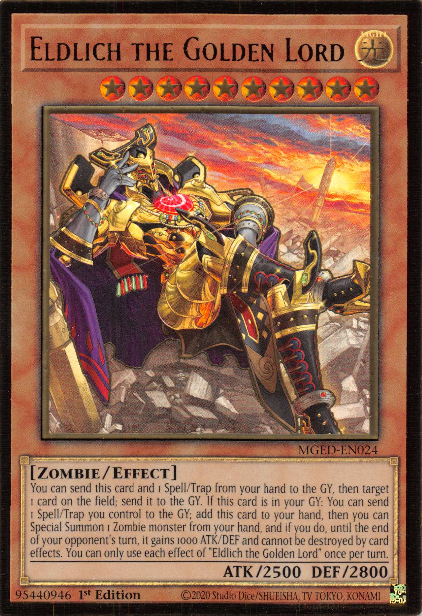 Eldlich the Golden Lord (Alternate Art) [MGED-EN024] Gold Rare | Chromatic Games