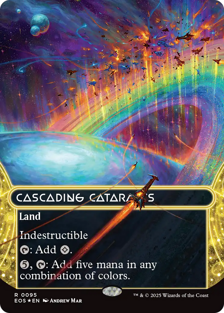 Cascading Cataracts (0095) (Borderless) (Galaxy Foil) [Edge of Eternities: Stellar Sights] | Chromatic Games