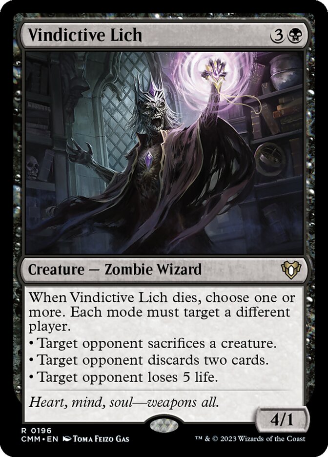 Vindictive Lich 196/451 (Commander Masters)  | Chromatic Games