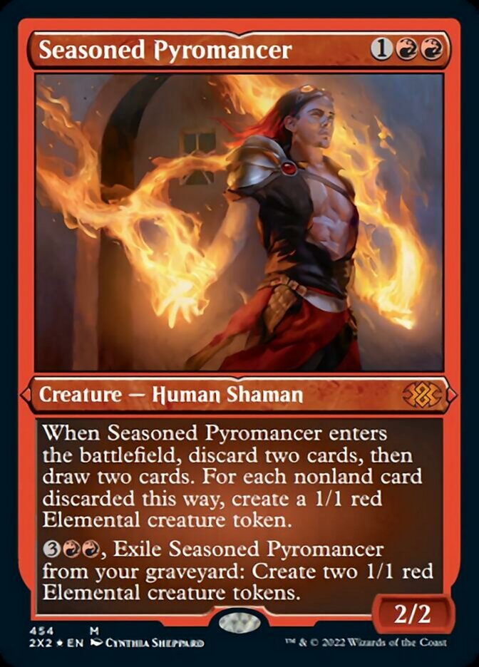 Seasoned Pyromancer (Foil Etched) [Double Masters 2022] | Chromatic Games