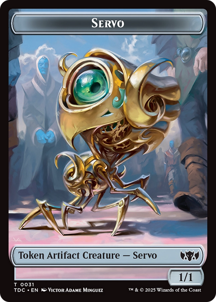 Servo // Warrior Double-Sided Token [Tarkir: Dragonstorm Commander Tokens] | Chromatic Games