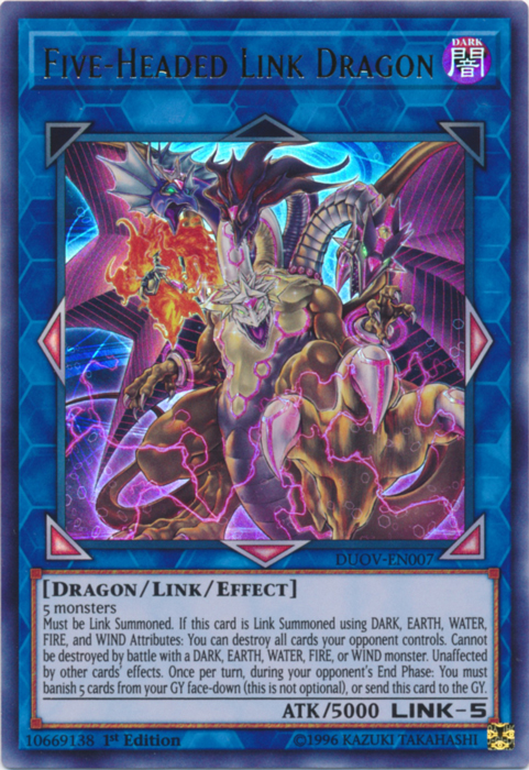 Five-Headed Link Dragon [DUOV-EN007] Ultra Rare | Chromatic Games