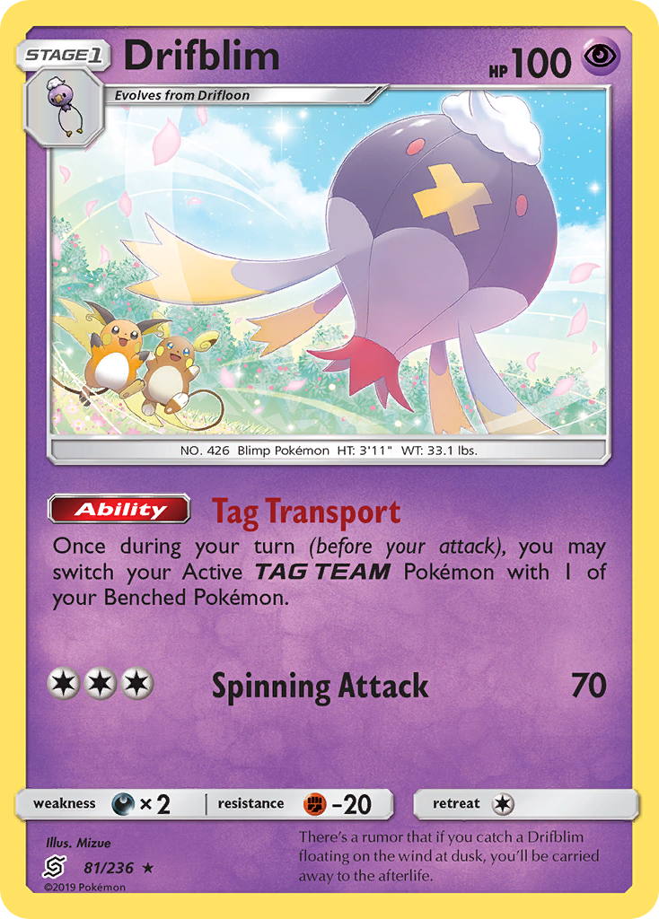 Drifblim (81/236) [Sun & Moon: Unified Minds] | Chromatic Games