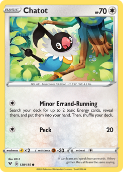 Chatot (139/185) [Sword & Shield: Vivid Voltage] | Chromatic Games
