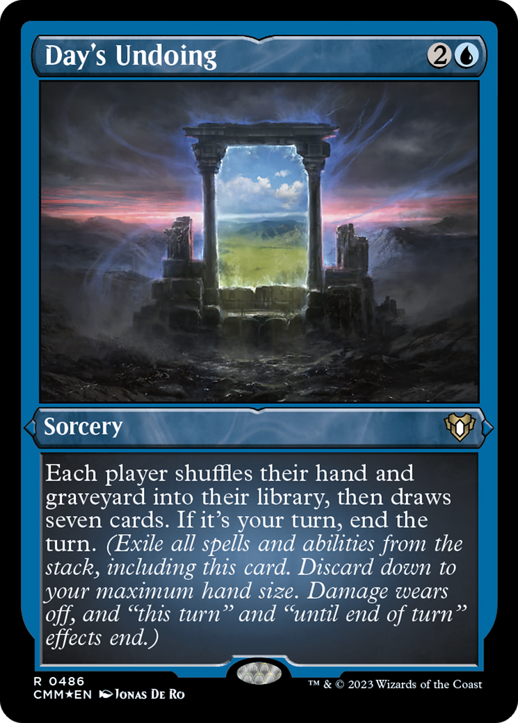 Day's Undoing (Foil Etched) [Commander Masters] | Chromatic Games