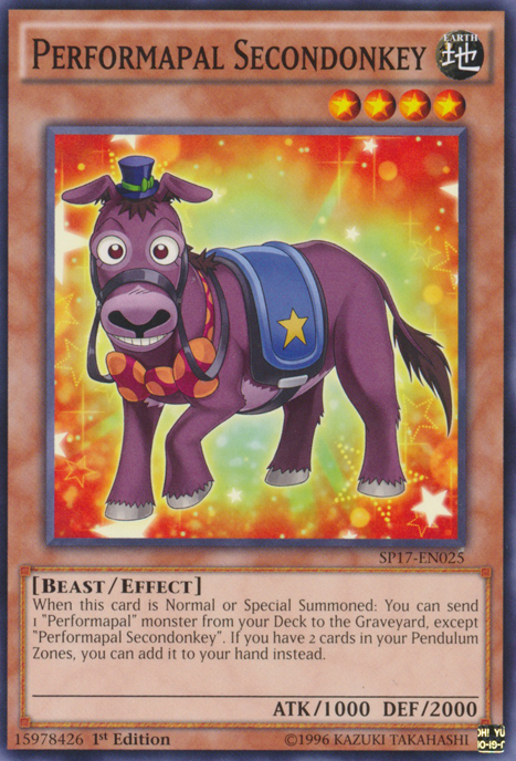 Performapal Secondonkey [SP17-EN025] Starfoil Rare | Chromatic Games