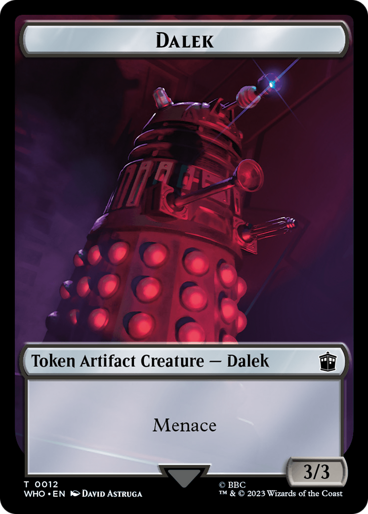 Dalek // Alien Salamander Double-Sided Token [Doctor Who Tokens] | Chromatic Games