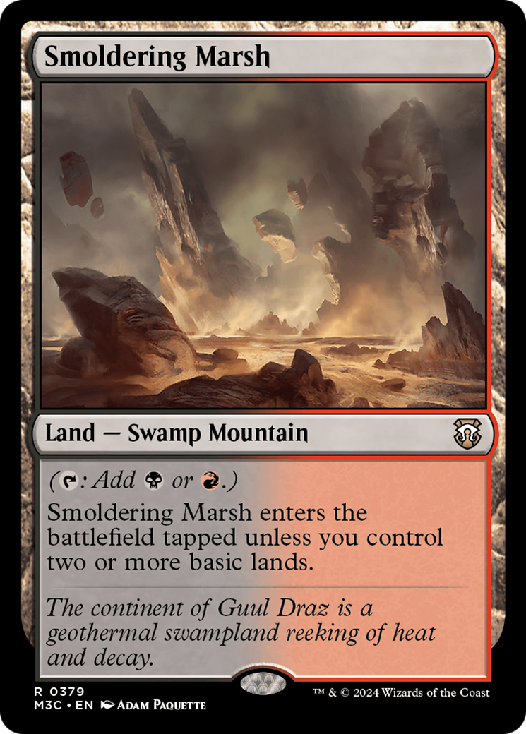 Smoldering Marsh (Ripple Foil) [Modern Horizons 3 Commander] | Chromatic Games