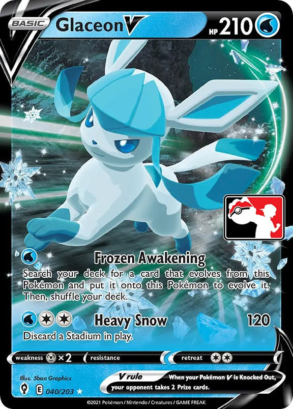 Glaceon V (040/203) [Prize Pack Series One] | Chromatic Games