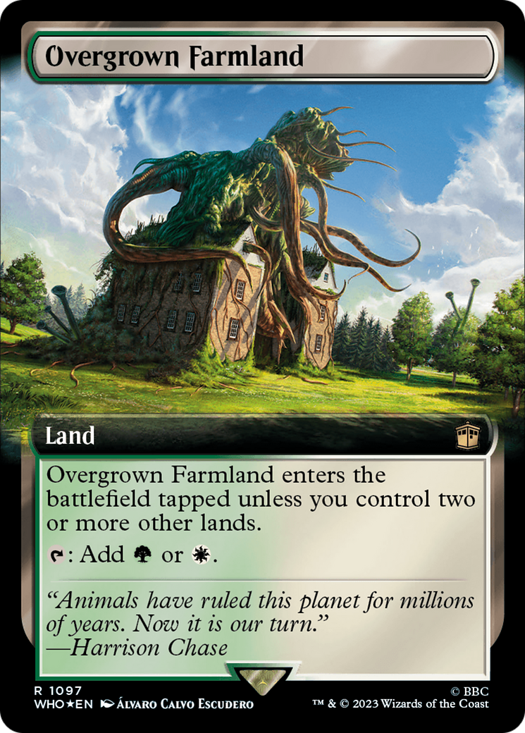 Overgrown Farmland (Extended Art) (Surge Foil) [Doctor Who] | Chromatic Games