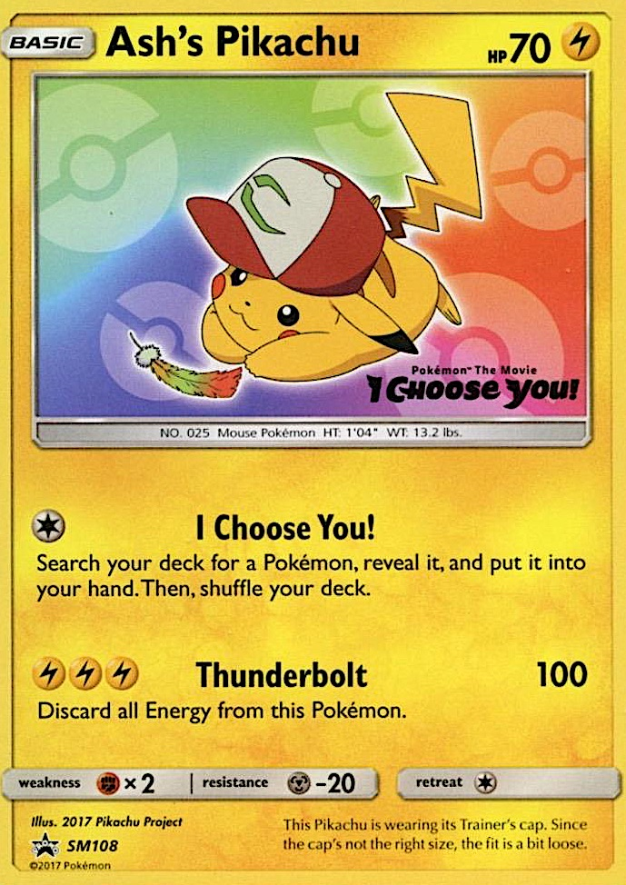 Ash's Pikachu (SM108) [Sun & Moon: Black Star Promos] | Chromatic Games