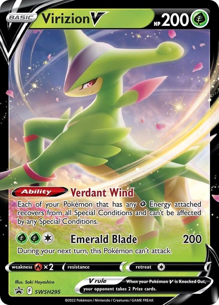 Virizion V (SWSH295) (Jumbo Card) [Sword & Shield: Black Star Promos] | Chromatic Games