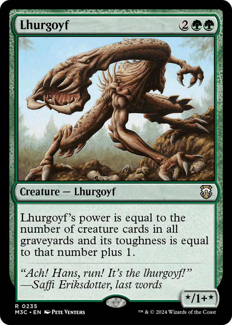 Lhurgoyf (Ripple Foil) [Modern Horizons 3 Commander] | Chromatic Games