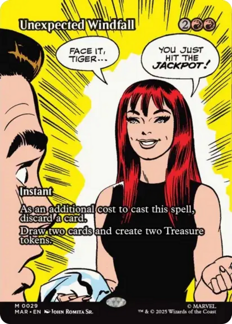 Unexpected Windfall (Borderless) [Marvel's Spider-Man: Eternal-Legal] | Chromatic Games