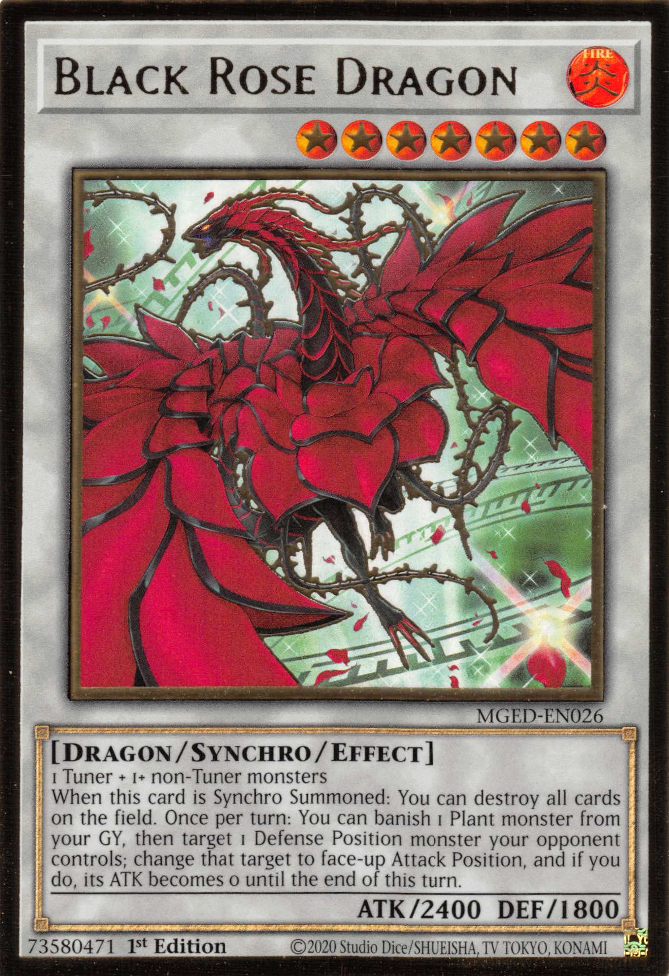 Black Rose Dragon (Alternate Art) [MGED-EN026] Gold Rare | Chromatic Games