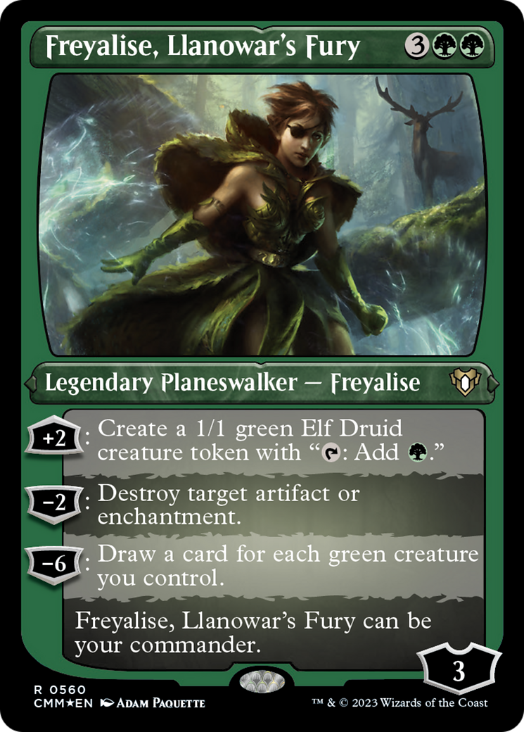 Freyalise, Llanowar's Fury (Foil Etched) [Commander Masters] | Chromatic Games