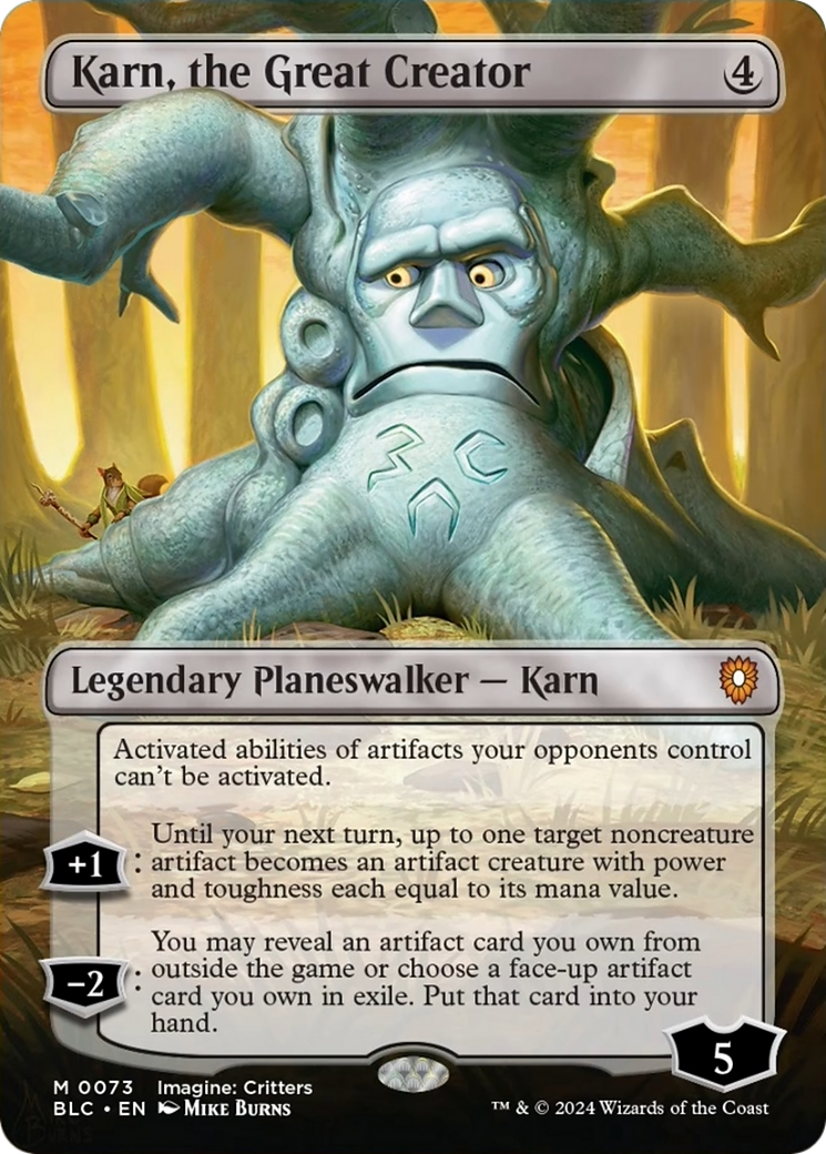 Karn, the Great Creator (Borderless) [Bloomburrow Commander] | Chromatic Games