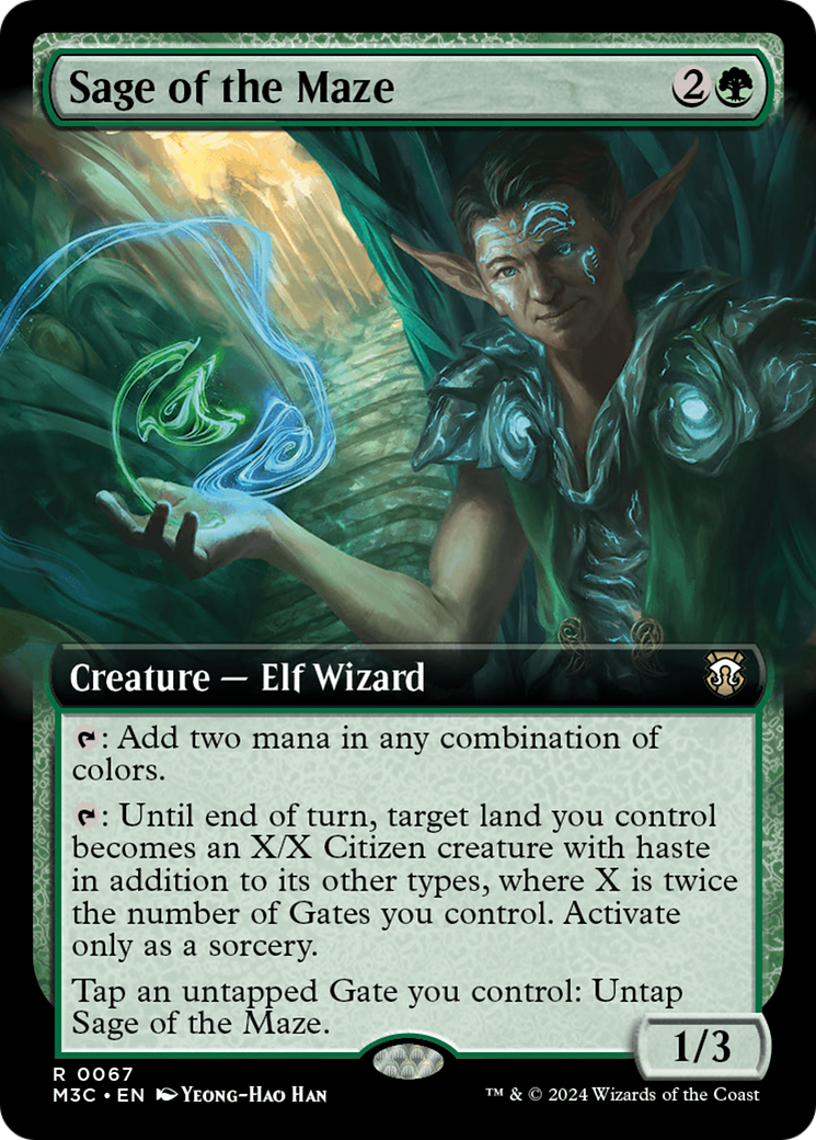 Sage of the Maze (Extended Art) [Modern Horizons 3 Commander] | Chromatic Games