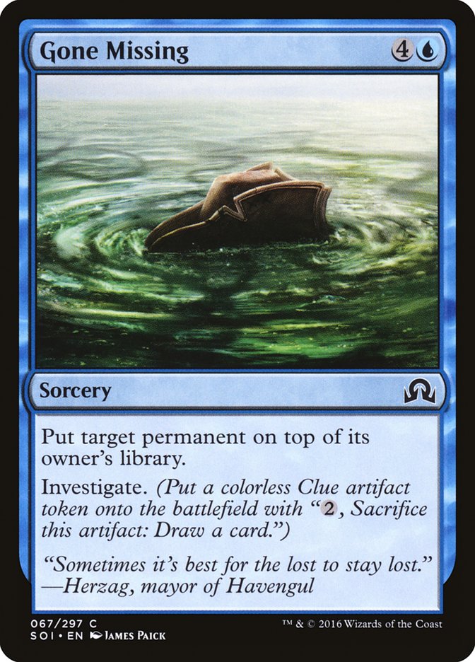 Gone Missing 67/297 (Shadows over Innistrad)  | Chromatic Games