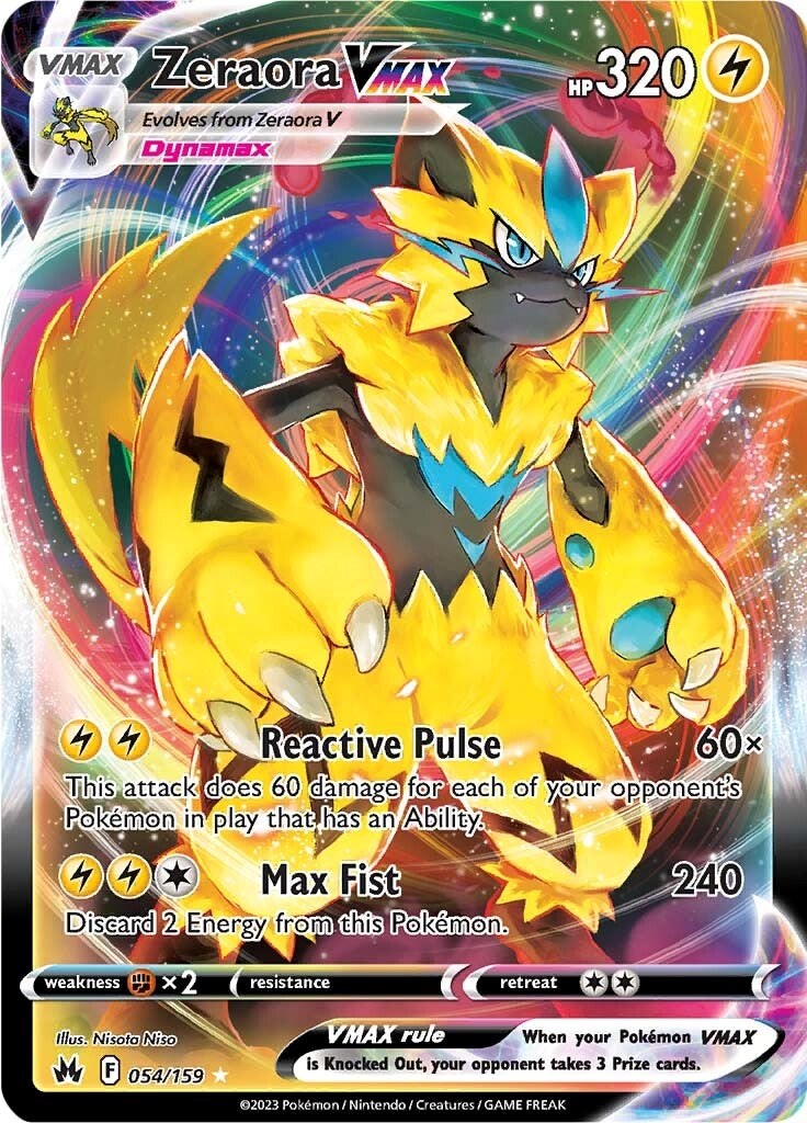 Zeraora VMAX (054/159) [Sword & Shield: Crown Zenith] | Chromatic Games