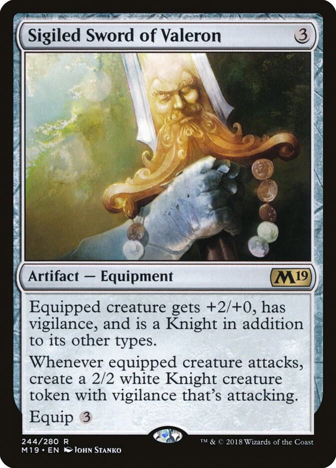 Sigiled Sword of Valeron 244/280 (Core Set 2019)  - Foil | Chromatic Games