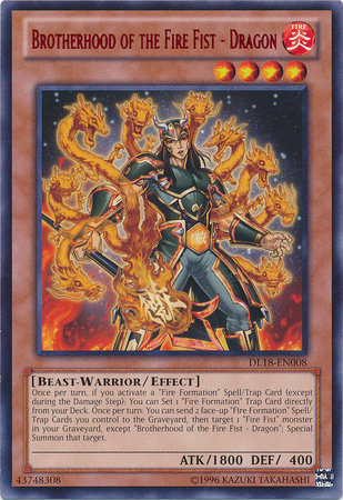 Brotherhood of the Fire Fist - Dragon (Red) [DL18-EN008] Rare | Chromatic Games