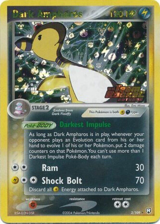 Dark Ampharos (2/109) (Stamped) [EX: Team Rocket Returns] | Chromatic Games