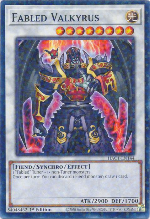Fabled Valkyrus (Duel Terminal) [HAC1-EN144] Common | Chromatic Games