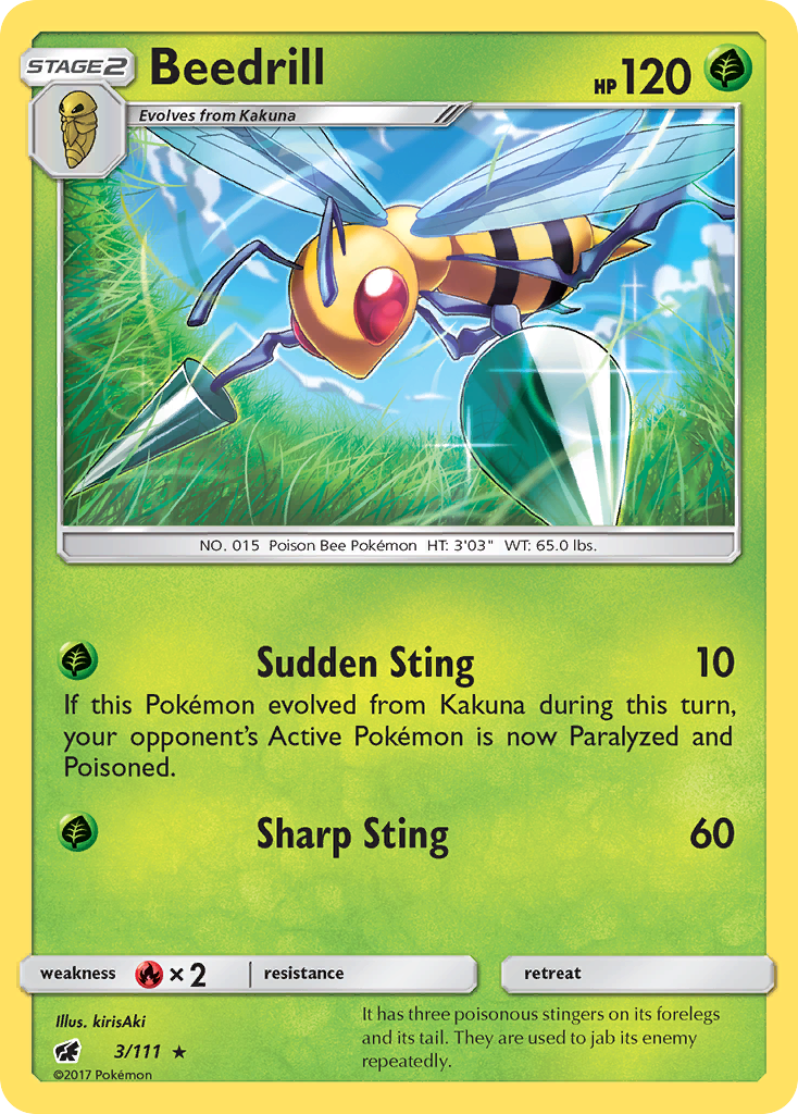 Beedrill (3/111) [Sun & Moon: Crimson Invasion] | Chromatic Games