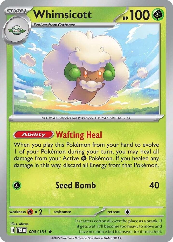 Whimsicott (008/131) [Scarlet & Violet: Prismatic Evolutions] | Chromatic Games