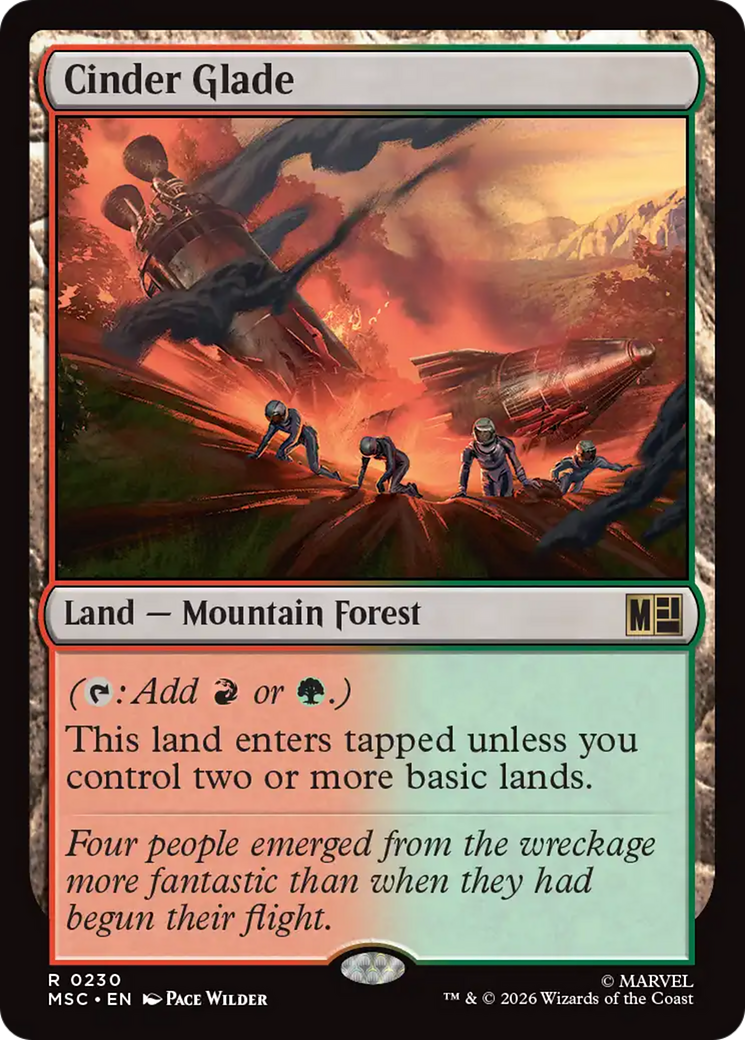Cinder Glade (Surge Foil) [Marvel Super Heroes Commander] | Chromatic Games